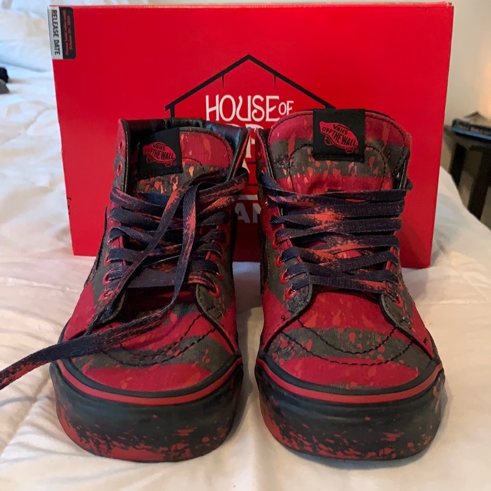 Brand New House of Terror high top Vans Nightmare on Elm street
